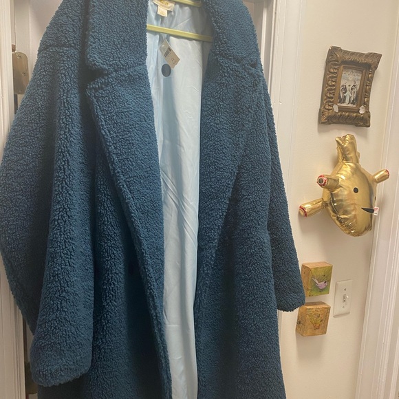 Anthropologie Maeve 3X Teddy fur coat brand new - Picture 2 of 8